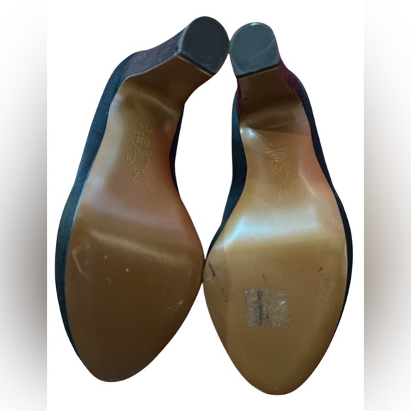 Marni Black Fabric Satin Pumps ~ Size 38.5 ~ High Block Platform Heels - Picture 10 of 14